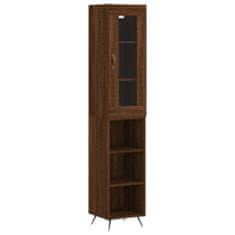 Vidaxl Skříň highboard hnědý dub 34,5 x 34 x 180 cm kompozitní dřevo