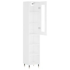 Greatstore Skříň highboard bílá 34,5 x 34 x 180 cm kompozitní dřevo