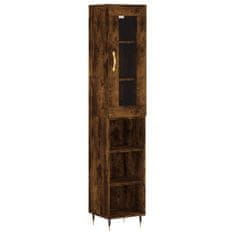 Vidaxl Skříň highboard kouřový dub 34,5 x 34 x 180 cm kompozitní dřevo