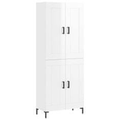 Vidaxl Skříň highboard lesklá bílá 69,5 x 34 x 180 cm kompozitní dřevo