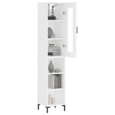 Greatstore Skříň highboard bílá 34,5 x 34 x 180 cm kompozitní dřevo