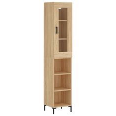 Vidaxl Skříň highboard dub sonoma 34,5 x 34 x 180 cm kompozitní dřevo