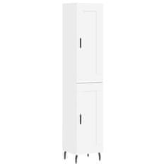 Greatstore Skříň highboard bílá 34,5 x 34 x 180 cm kompozitní dřevo