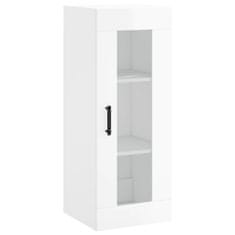 Greatstore Skříň highboard bílá s vysokým leskem 34,5x34x180 cm kompozit