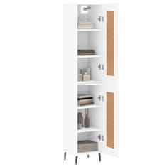 Greatstore Skříň highboard bílá 34,5 x 34 x 180 cm kompozitní dřevo