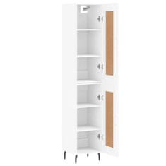 Greatstore Skříň highboard bílá 34,5 x 34 x 180 cm kompozitní dřevo