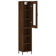 Greatstore Skříň highboard hnědý dub 34,5 x 34 x 180 cm kompozitní dřevo