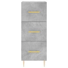 Greatstore Skříň highboard betonově šedá 34,5x34x180 cm kompozitní dřevo