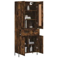 Greatstore Skříň highboard kouřový dub 69,5 x 34 x 180 cm kompozitní dřevo