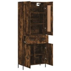 Greatstore Skříň highboard kouřový dub 69,5 x 34 x 180 cm kompozitní dřevo