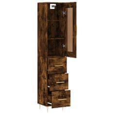 Greatstore Skříň highboard kouřový dub 34,5 x 34 x 180 cm kompozitní dřevo