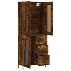 Greatstore Skříň highboard kouřový dub 69,5 x 34 x 180 cm kompozitní dřevo