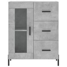 Greatstore Skříň highboard betonově šedá 69,5x34x180 cm kompozitní dřevo