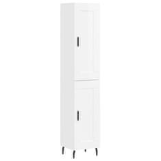 Vidaxl Skříň highboard bílá s vysokým leskem 34,5x34x180 cm kompozit