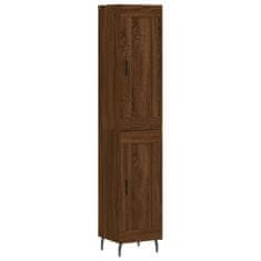 Vidaxl Skříň highboard hnědý dub 34,5 x 34 x 180 cm kompozitní dřevo