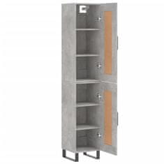 Greatstore Skříň highboard betonově šedá 34,5x34x180 cm kompozitní dřevo