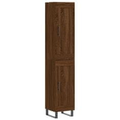 Vidaxl Skříň highboard hnědý dub 34,5 x 34 x 180 cm kompozitní dřevo