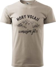 Hobbytriko Pánské tričko na hory - Hory volají Barva: Nebesky modrá (15), Velikost: 4XL, Střih: pánský