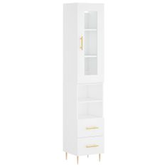 Vidaxl Skříň highboard bílá 34,5 x 34 x 180 cm kompozitní dřevo