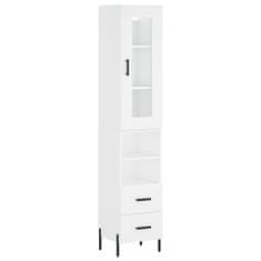 Vidaxl Skříň highboard bílá 34,5 x 34 x 180 cm kompozitní dřevo