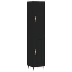 Vidaxl Skříň highboard černá 34,5 x 34 x 180 cm kompozitní dřevo