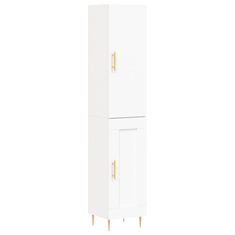 Vidaxl Skříň highboard bílá 34,5 x 34 x 180 cm kompozitní dřevo