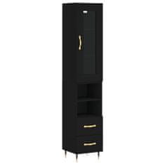 Vidaxl Skříň highboard černá 34,5 x 34 x 180 cm kompozitní dřevo