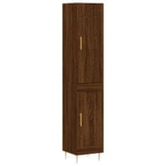 Vidaxl Skříň highboard hnědý dub 34,5 x 34 x 180 cm kompozitní dřevo