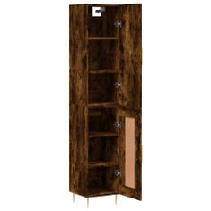 Vidaxl Skříň highboard kouřový dub 34,5 x 34 x 180 cm kompozitní dřevo