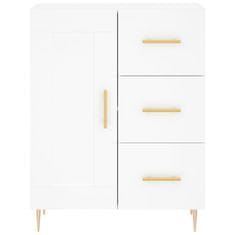 Greatstore Skříň highboard bílá 69,5 x 34 x 180 cm kompozitní dřevo