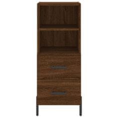 Vidaxl Skříň highboard hnědý dub 34,5 x 34 x 180 cm kompozitní dřevo