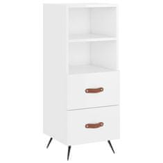 Vidaxl Skříň highboard bílá s vysokým leskem 34,5x34x180 cm kompozit