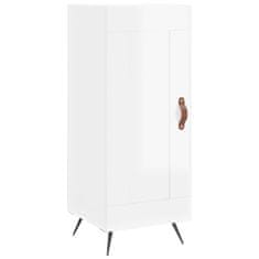 Vidaxl Skříň highboard bílá s vysokým leskem 34,5x34x180 cm kompozit