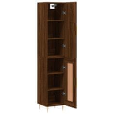 Vidaxl Skříň highboard hnědý dub 34,5 x 34 x 180 cm kompozitní dřevo