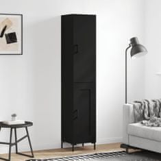 Vidaxl Skříň highboard černá 34,5 x 34 x 180 cm kompozitní dřevo