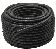 sapro Trubka ohebná instalační RKGS 16/11mm flexibilní samozhášivá 750N PVC UV černá 25m