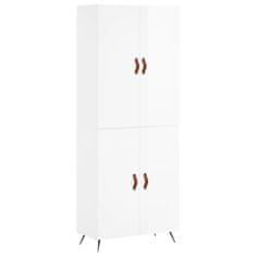 Vidaxl Skříň highboard lesklá bílá 69,5 x 34 x 180 cm kompozitní dřevo