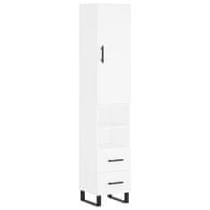 Vidaxl Skříň highboard bílá 34,5 x 34 x 180 cm kompozitní dřevo