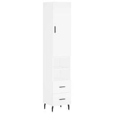 Vidaxl Skříň highboard bílá 34,5 x 34 x 180 cm kompozitní dřevo