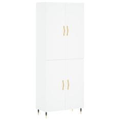 Greatstore Skříň highboard bílá 69,5 x 34 x 180 cm kompozitní dřevo