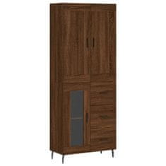 Greatstore Skříň highboard hnědý dub 69,5 x 34 x 180 cm kompozitní dřevo