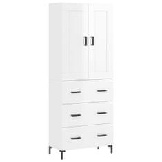 Vidaxl Skříň highboard lesklá bílá 69,5 x 34 x 180 cm kompozitní dřevo