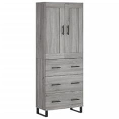 Vidaxl Skříň highboard šedá sonoma 69,5 x 34 x 180 cm kompozitní dřevo