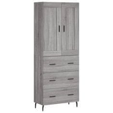 Vidaxl Skříň highboard šedá sonoma 69,5 x 34 x 180 cm kompozitní dřevo