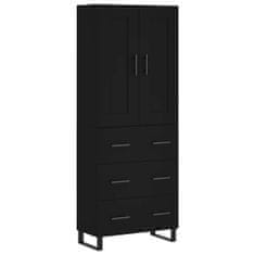 Vidaxl Skříň highboard černá 69,5 x 34 x 180 cm kompozitní dřevo