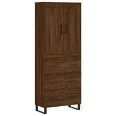 Vidaxl Skříň highboard hnědý dub 69,5 x 34 x 180 cm kompozitní dřevo