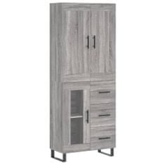 Vidaxl Skříň highboard šedá sonoma 69,5 x 34 x 180 cm kompozitní dřevo