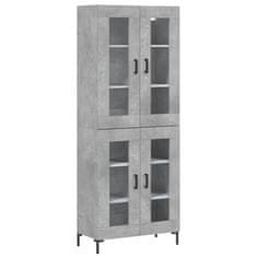 Vidaxl Skříň highboard betonově šedá 69,5x34x180 cm kompozitní dřevo