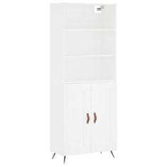 Greatstore Skříň highboard bílá 69,5 x 34 x 180 cm kompozitní dřevo