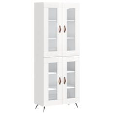 Vidaxl Skříň highboard lesklá bílá 69,5 x 34 x 180 cm kompozitní dřevo